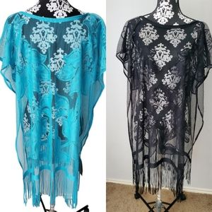 Marbella & Ashford Poncho blouse cover up